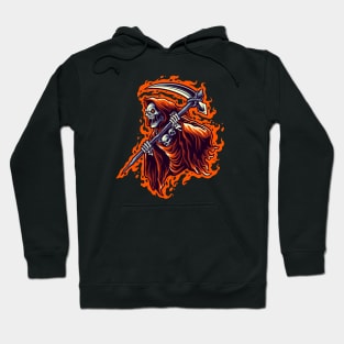 Fiery Grim Reaper Hoodie